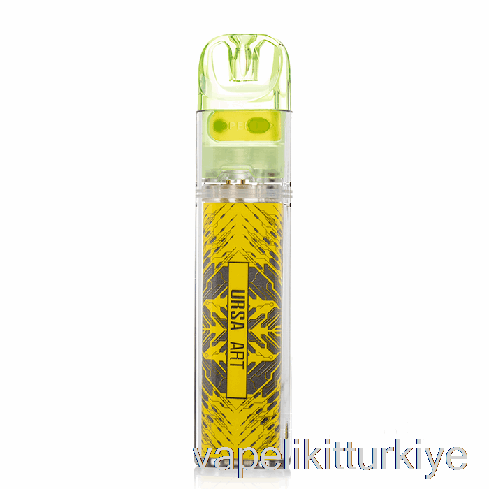 Kalem Tipi Elektronik Sigara Vape Mate Kayıp Vape Ursa Nano Sanat 18w Pod Kiti Sarı Kumlar X Kaleido Sanat